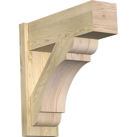 Ekena Millwork Olympic Block Rough Sawn Outlooker, Douglas Fir, 8"W x 24"D x 24"H OUT08X24X24OLY05RDF